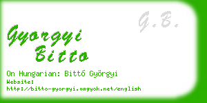 gyorgyi bitto business card